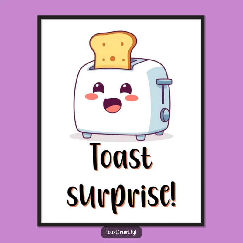 Funny Toaster Toast Digital Art: Instant Morning Decor