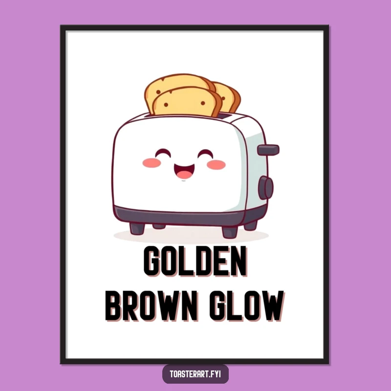 Funny Toaster Toasting Bread Digital Art: Instant Breakfast Decor Gift