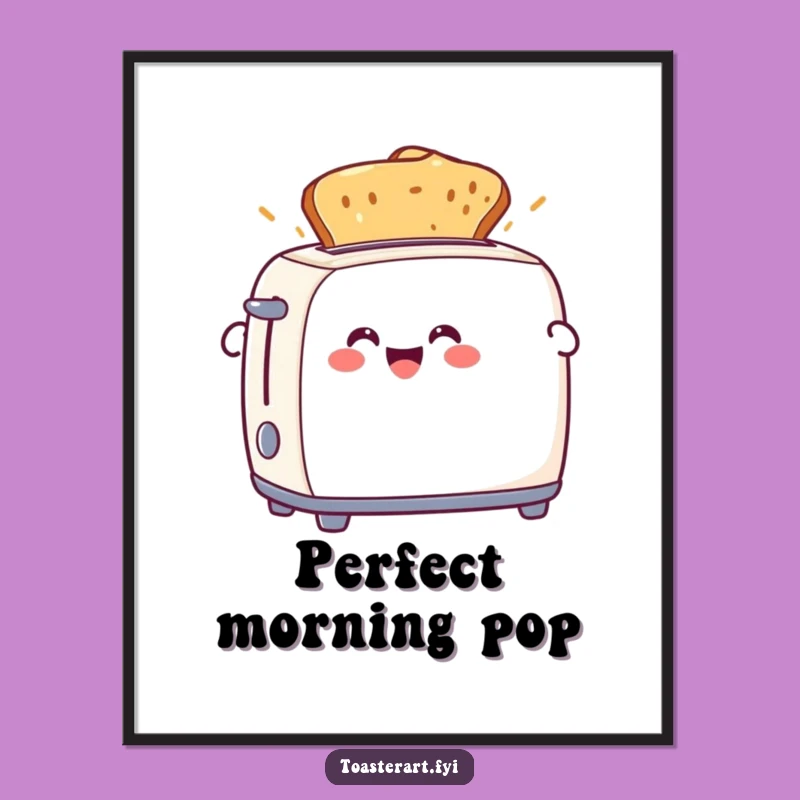 Funny Toaster Toast Digital Art - Instant Character Humor for Kitchen Decor