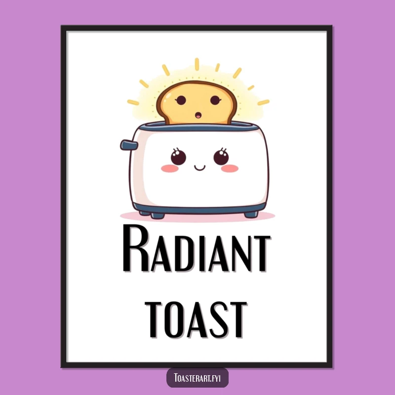 Funny Happy Toaster Aura Digital Art: Instant Breakfast Radiance!