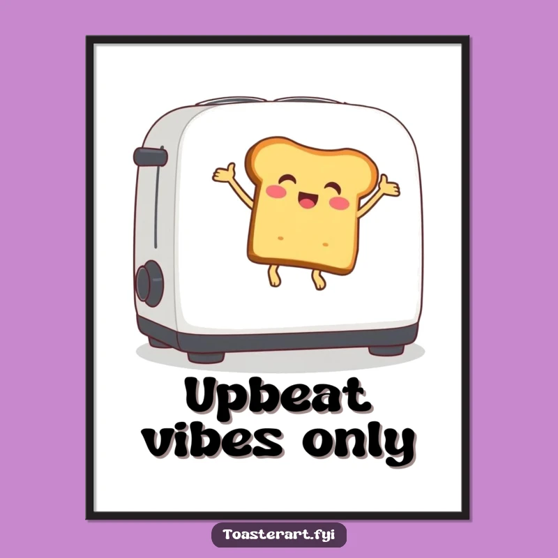 Funny Bouncing Bread Digital Art: Instant Whimsical Decor for Joyful Spaces