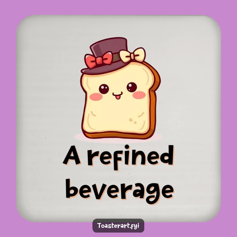 Funny Dapper Toast Coaster: Elegant Drink Decor Funny Gift