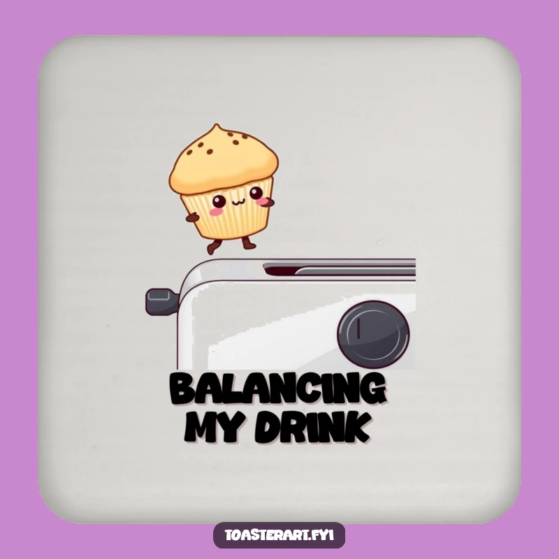 Funny Muffin Toaster Coaster: Protect Surfaces with Hilarious Kawaii Charm