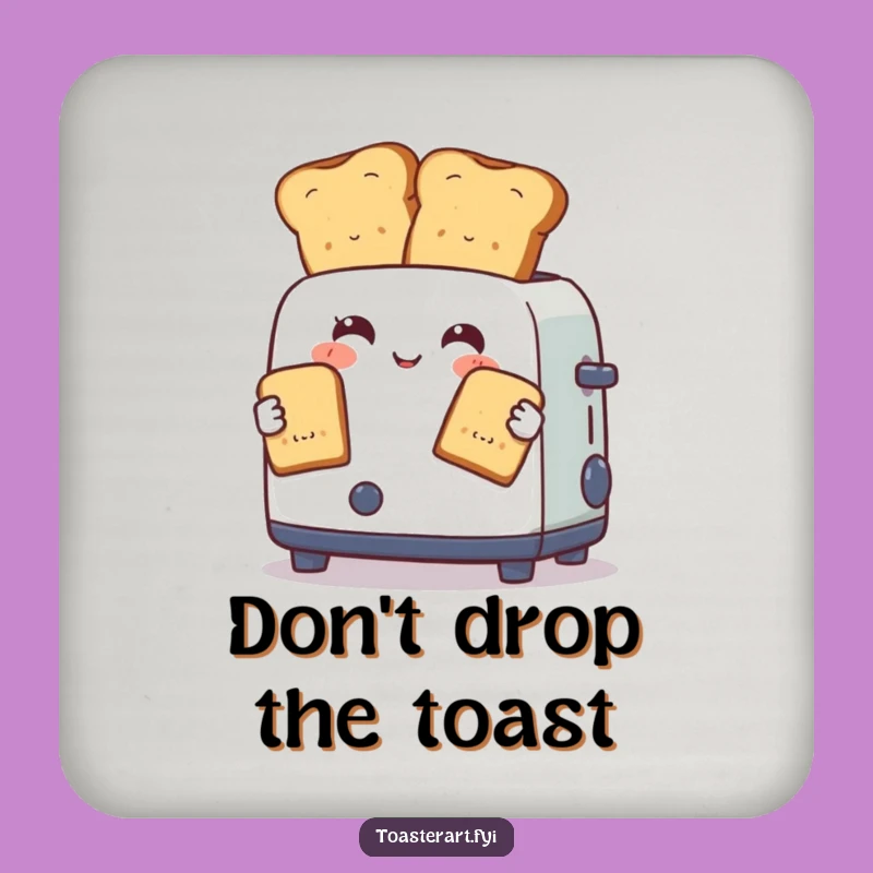 Funny Juggling Toast Coaster: Breakfast Protection Funny Gift