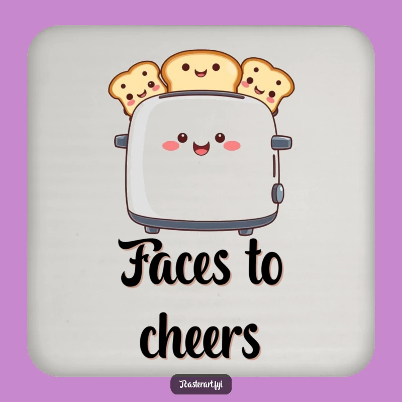 Funny Toaster Face Coaster: Protect Surfaces with Breakfast Smiles