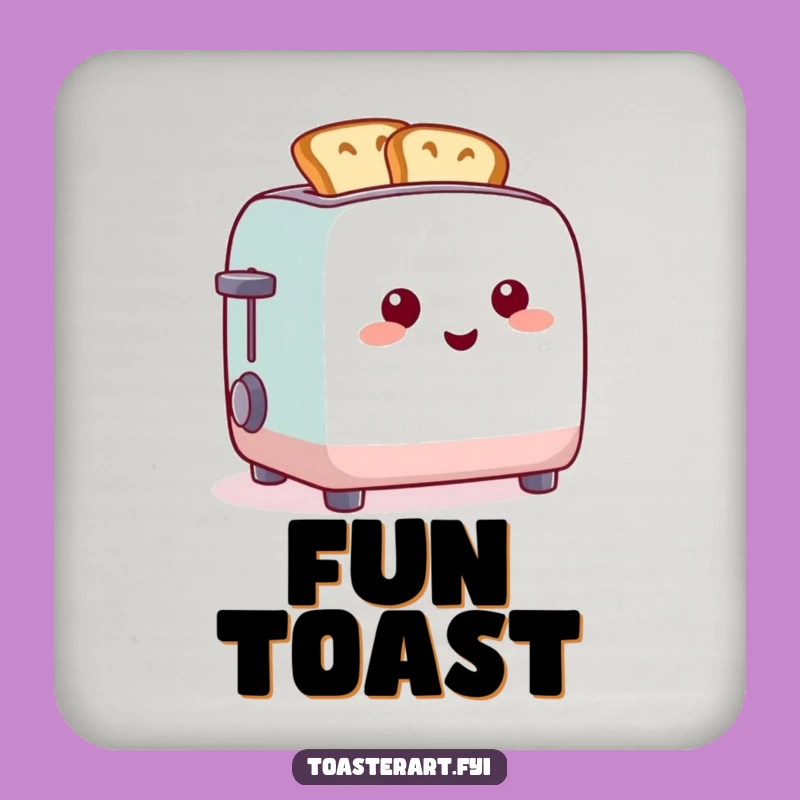 Funny Toaster Toast Shapes Coaster: Protect Surfaces with Breakfast Art!