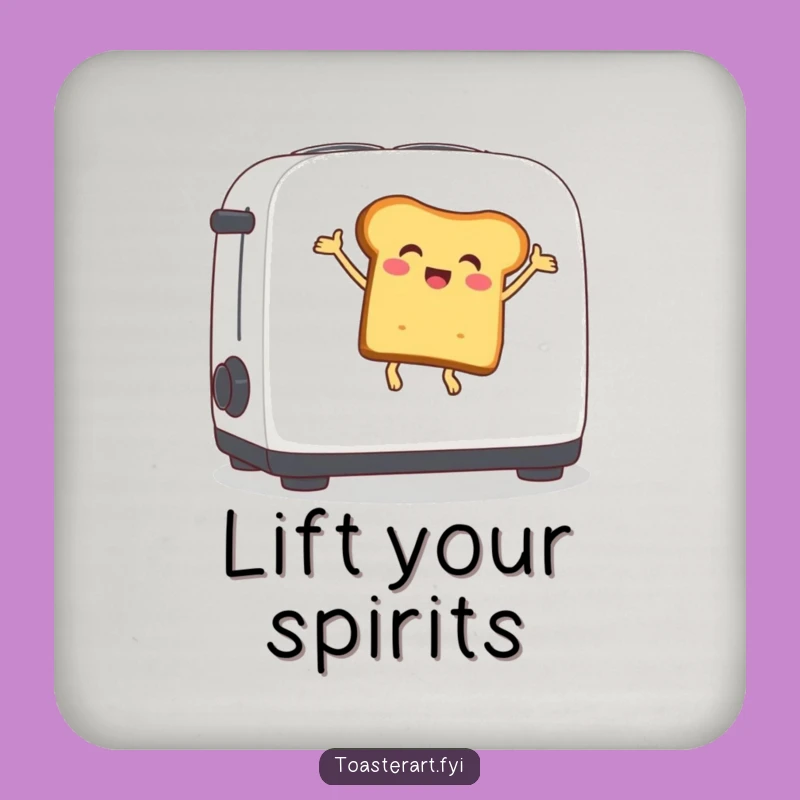 Funny Bouncing Bread Coaster Set: Protect Surfaces with Playful Breakfast Style