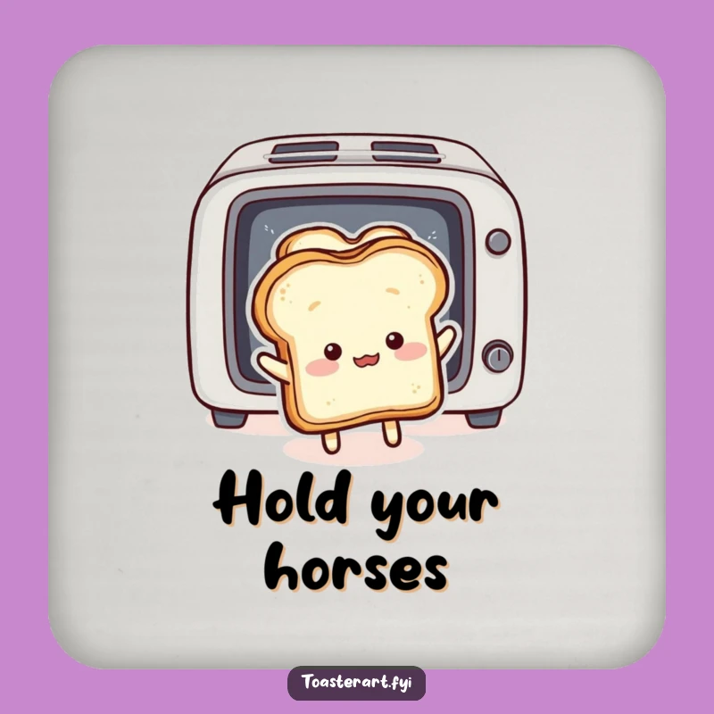 Funny Bread Savior Drink Coaster: Comical Toast Intervention Surface Protector