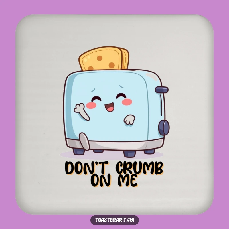 Funny Crumb Escape Coaster: Protect Surfaces with Breakfast Humor