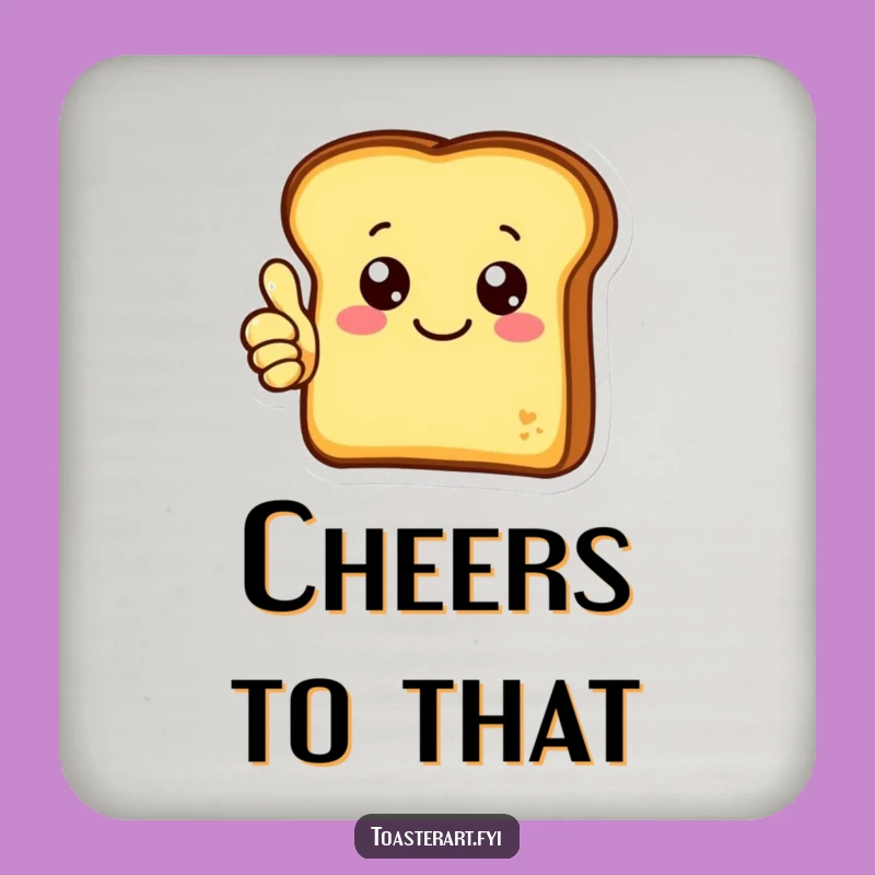 Funny Thumbs Up Toast Coaster Set: Protect Surfaces with Cheerful Positivity