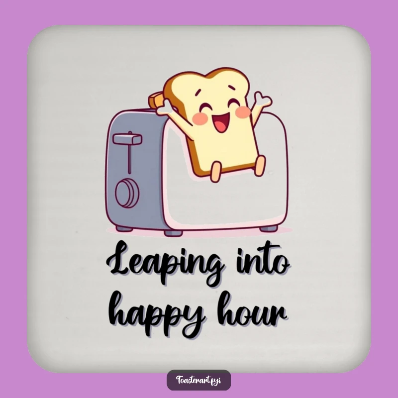 Funny Toast Leap Coaster: Protect Surfaces with Hilarious Breakfast Charm