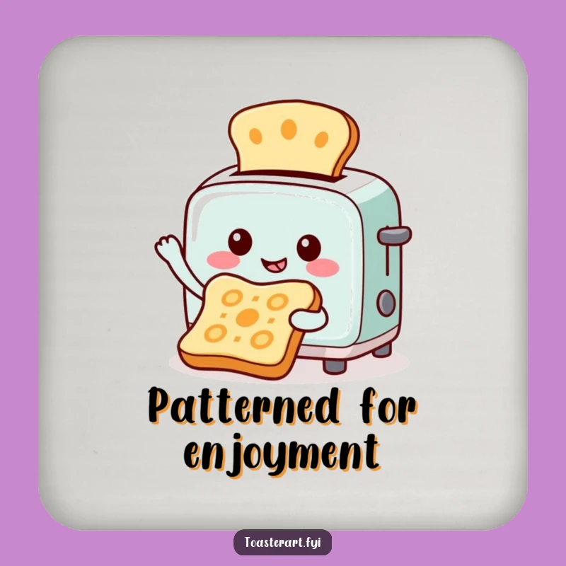 Funny Toaster Artist Coaster: Toast Pattern Drink Art Funny Gift