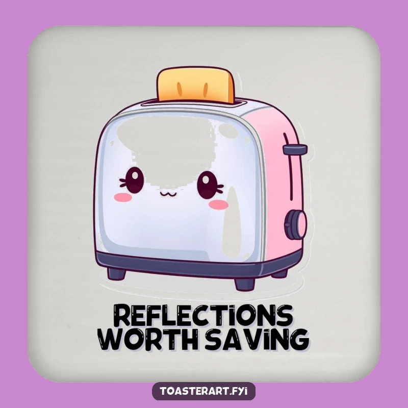 Funny Toaster Reflection Coaster: Protect Surfaces with Hilarious Shine