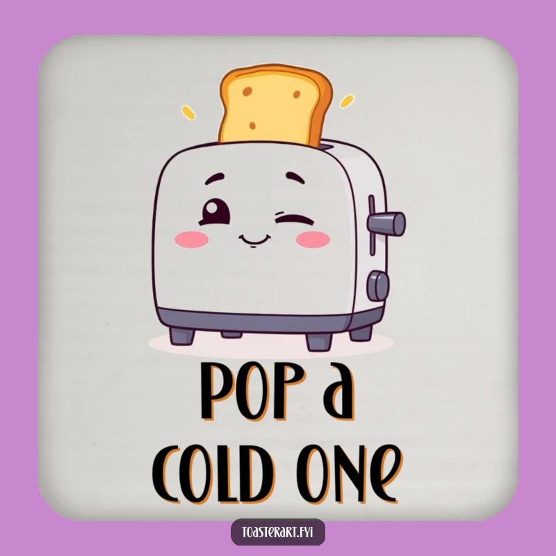 Funny Winking Toaster Coaster: Protect Surfaces with Hilarious Mischievous Charm
