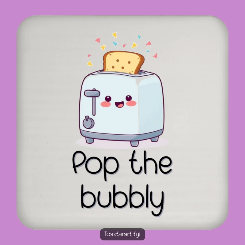 Funny Confetti Toaster Coaster Set: Protect Surfaces with Festive Breakfast Style