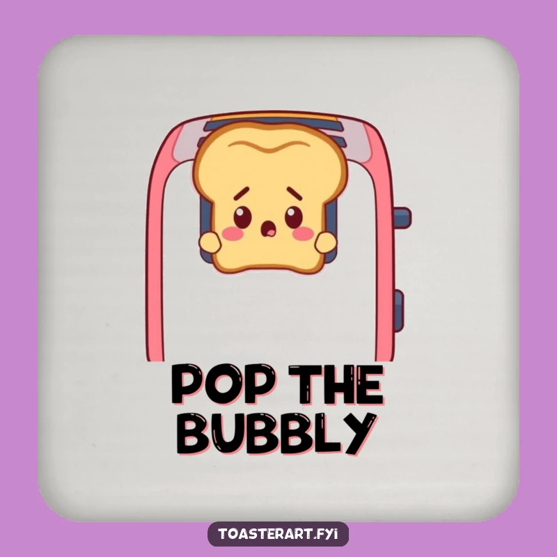 Funny Startled Toast Coasters: Protect Surfaces with Cartoon Surprise