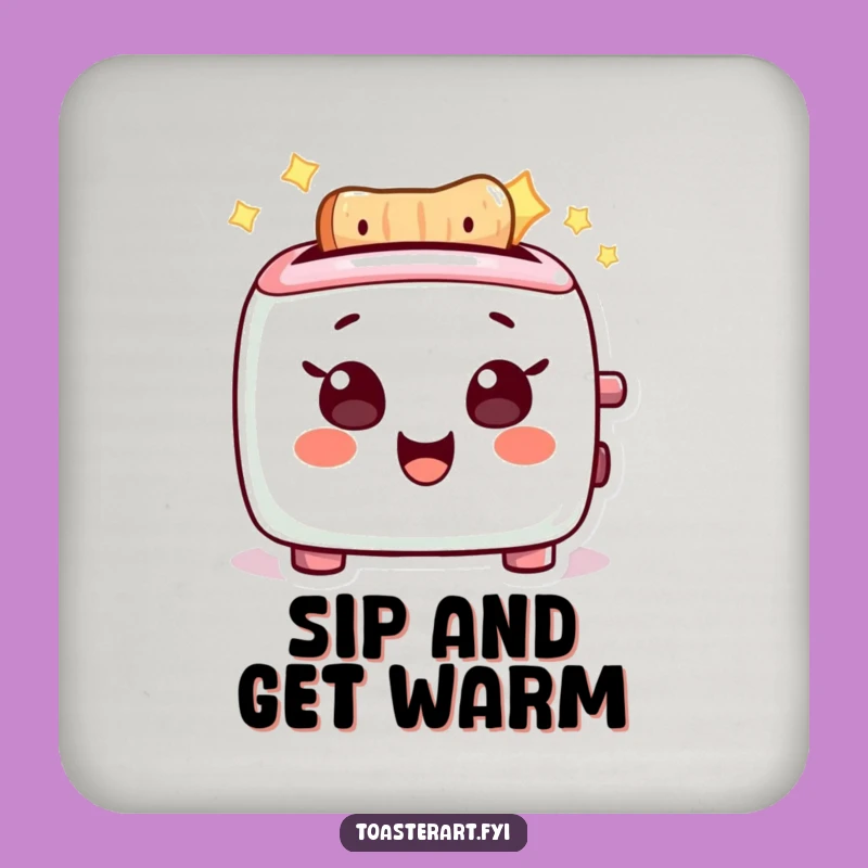 Funny Glowing Toaster Coaster Set: Delighted Character Protection, Chic Funny Gift