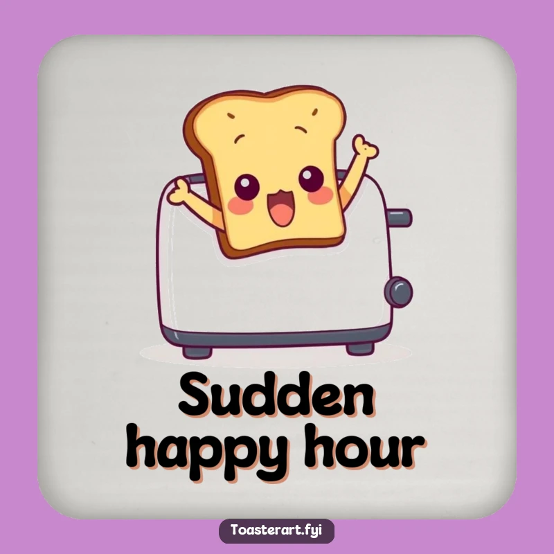 Funny Surprised Toast Coaster - Startled Character Protection for Humorous Tables