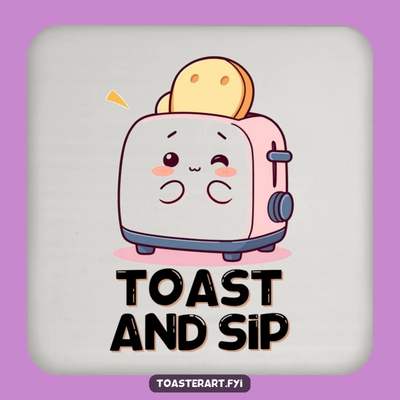 Funny Toaster Bread Coaster - Protect Surfaces with Breakfast Fun!