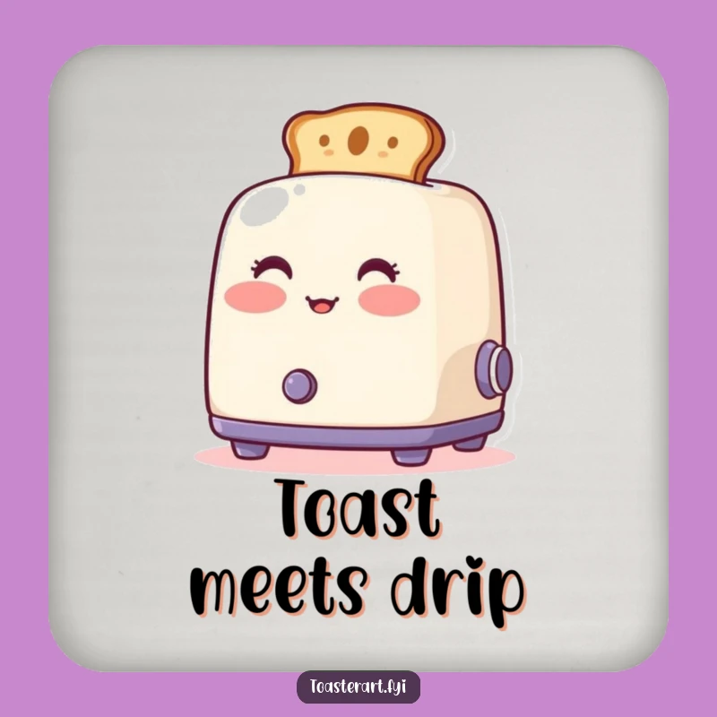 Funny Blushing Toaster Coaster Set - Artistic Toast Table Protection Gift