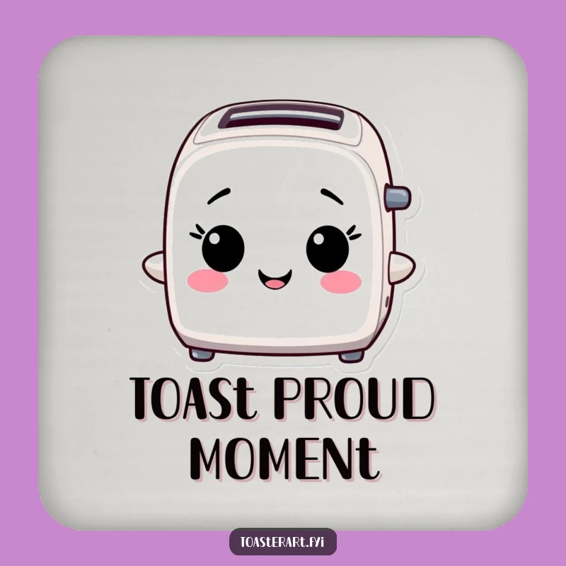 Funny Proud Toaster Coaster Set: Beaming Protection, Stylish Funny Gift