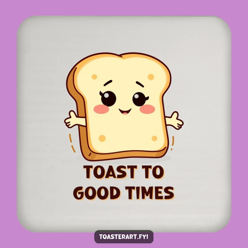 Funny Bread Slice Coaster: Protect Surfaces with Breakfast Fun, Perfect Funny Gift