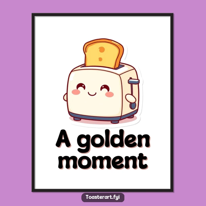 Funny Toaster Slice Poster: Brighten Your Walls with Golden Breakfast Art