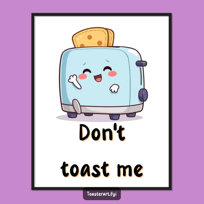 Funny Crumb Escape Poster: Breakfast Chase Wall Art