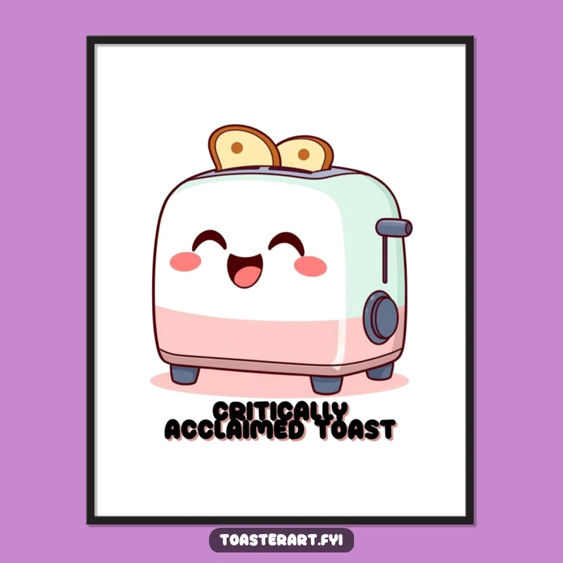 Funny Toaster Art Poster - Giggling Character Wall Decor Gift