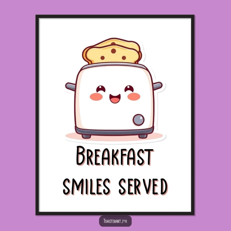 Funny Toaster Smile Poster: Brighten Your Walls with this Funny Gift