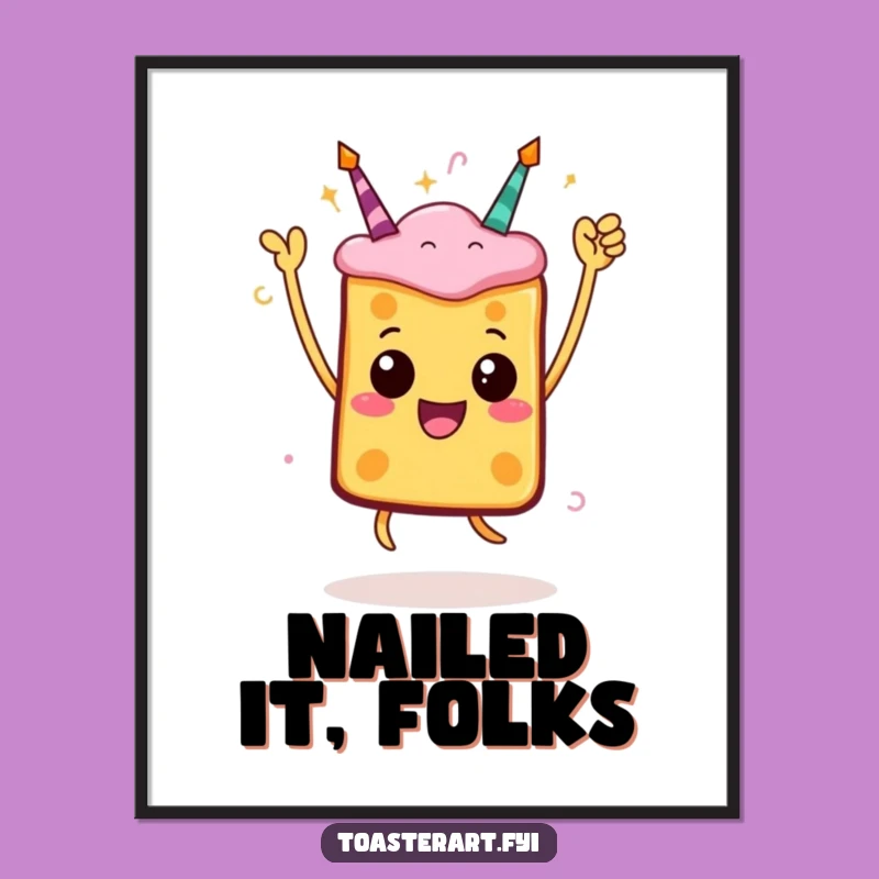Funny Toast Poster: Celebrate Your Walls, Perfect Wall Art Funny Gift