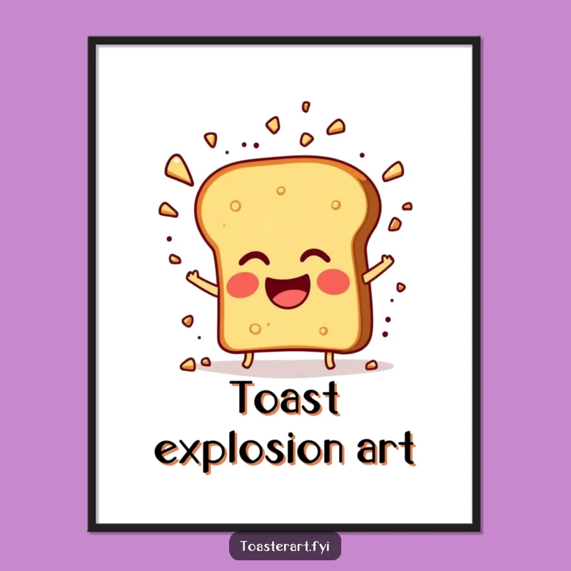 Funny Toast Explosion Poster - Decorate Your Walls with Joyful Humorous Art Gift