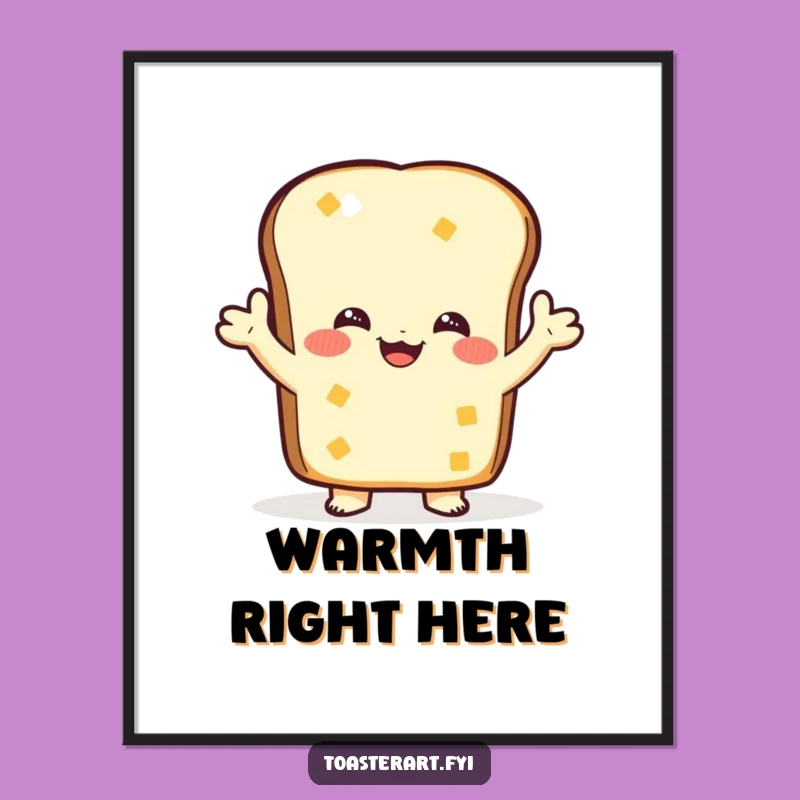 Funny Toast Hug Poster: Embrace Art, Adorable Funny Gift