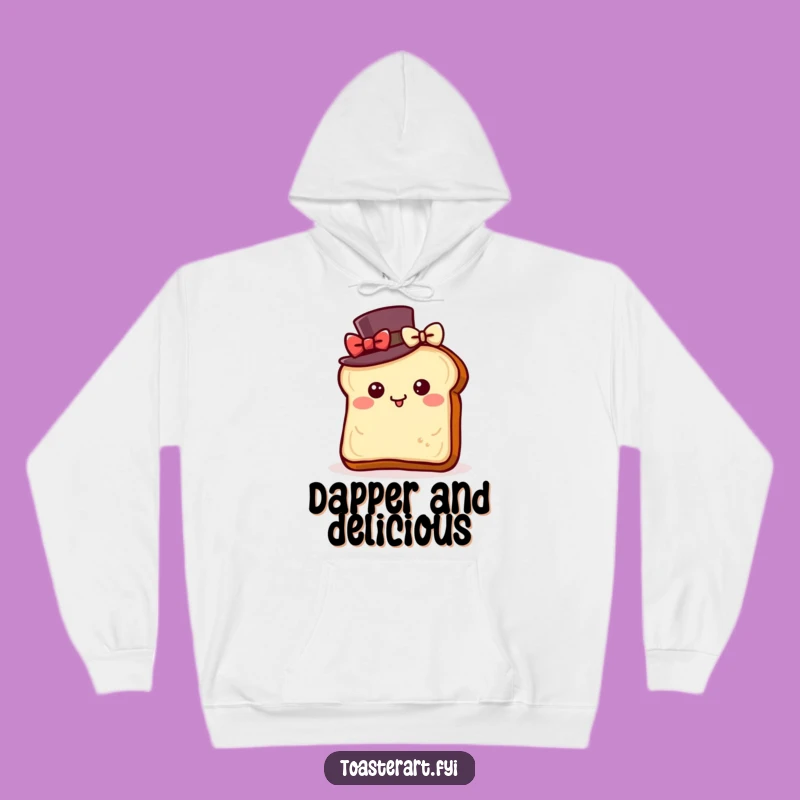 Cozy Funny Dapper Toast Hoodie: Warm Bowing Toast Funny Gift