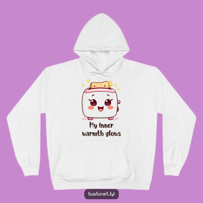 Cozy Funny Glowing Toaster Hoodie: Delighted Character, Ultimate Funny Gift