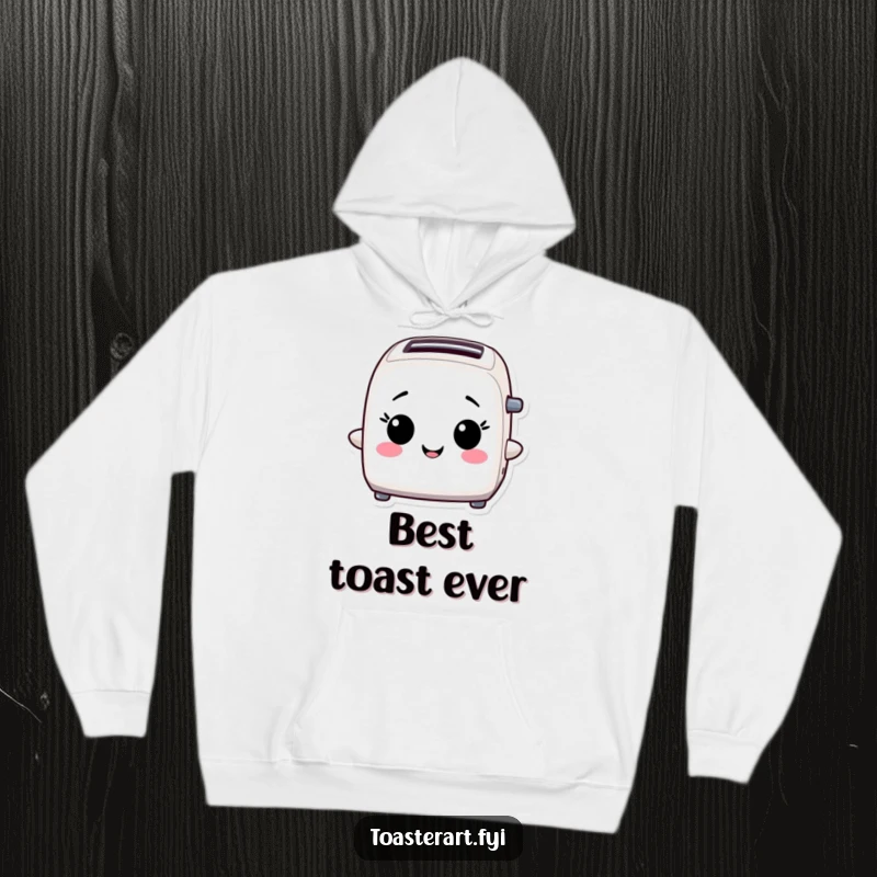 Funny Hoodie: A toaster character beams with pride, radiating confidence and a sense of accomplishment.