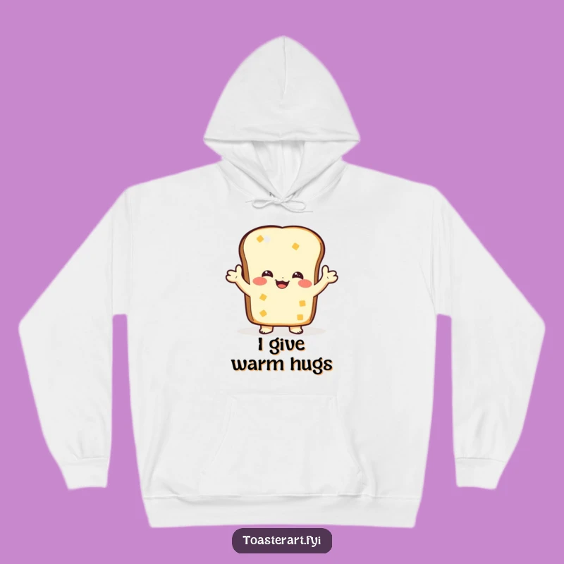 Cozy Funny Toast Hug Hoodie: Embrace Character, Snuggly Funny Gift