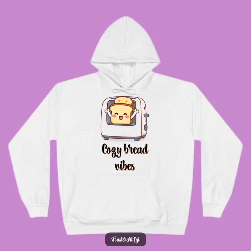 Cozy Funny Toast Wave Hoodie - Warm & Cheerful Character Wear