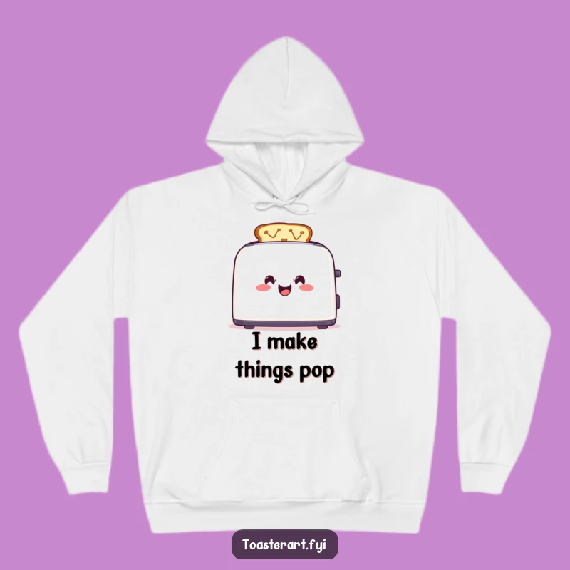 Cozy Funny Toaster Art Hoodie: Warm Comfort with Colorful Cartoon Creations