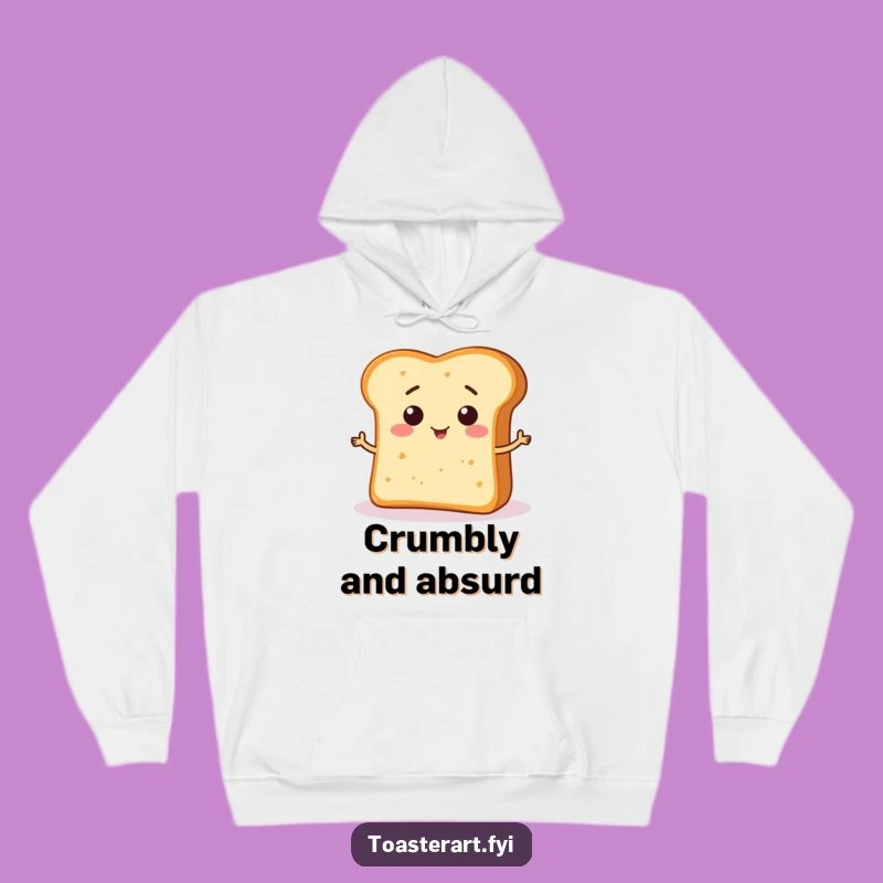 Funny Bread Crumb Art Hoodie: Cozy Character Comfort, Perfect Gift!