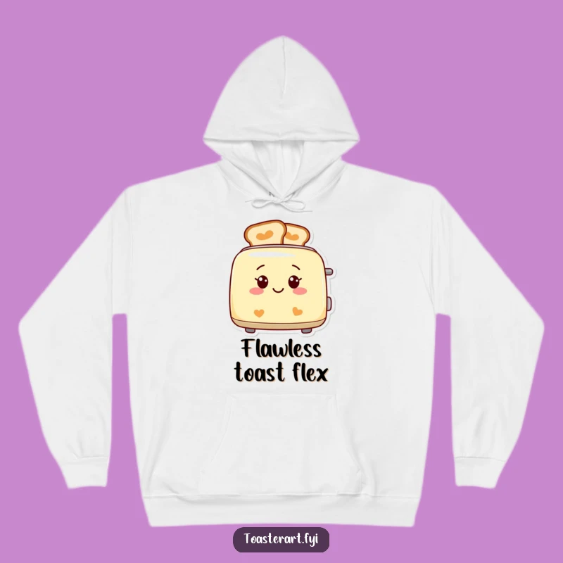 Cozy Funny Smiling Toaster Hoodie - Patterned Toast Comfort Gift