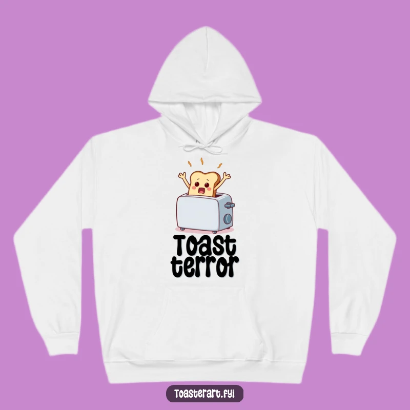 Funny Frozen Toast Hoodie - Cozy Scared Bread Sweatshirt, Warm & Comical Gift