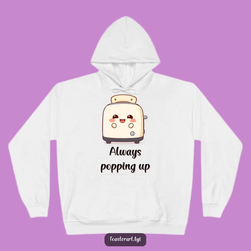 Funny Laughing Toaster Hoodie - Stay Cozy with This Hilarious Peeking Character