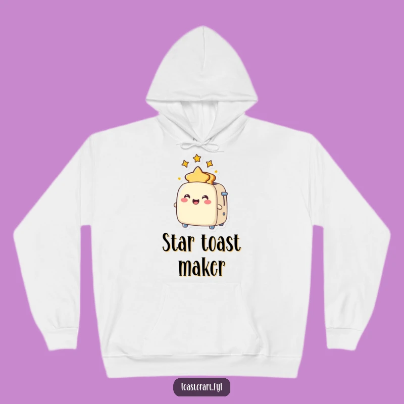 Funny Star Toast Toaster Hoodie: Cozy Joyful Design, Perfect Humorous Gift