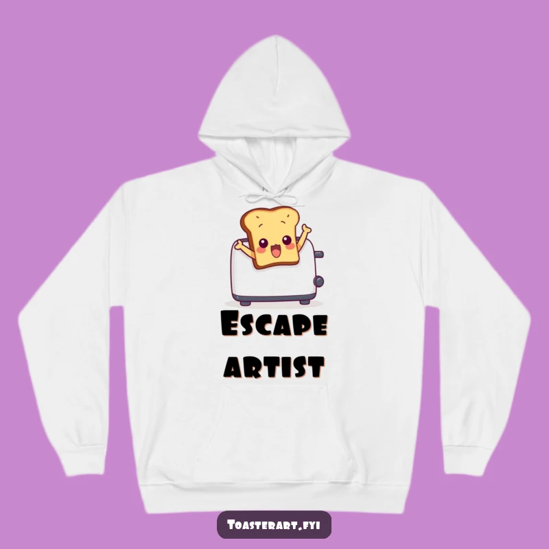 Funny Surprised Toast Hoodie - Cozy Character Apparel for Warm, Humorous Moments