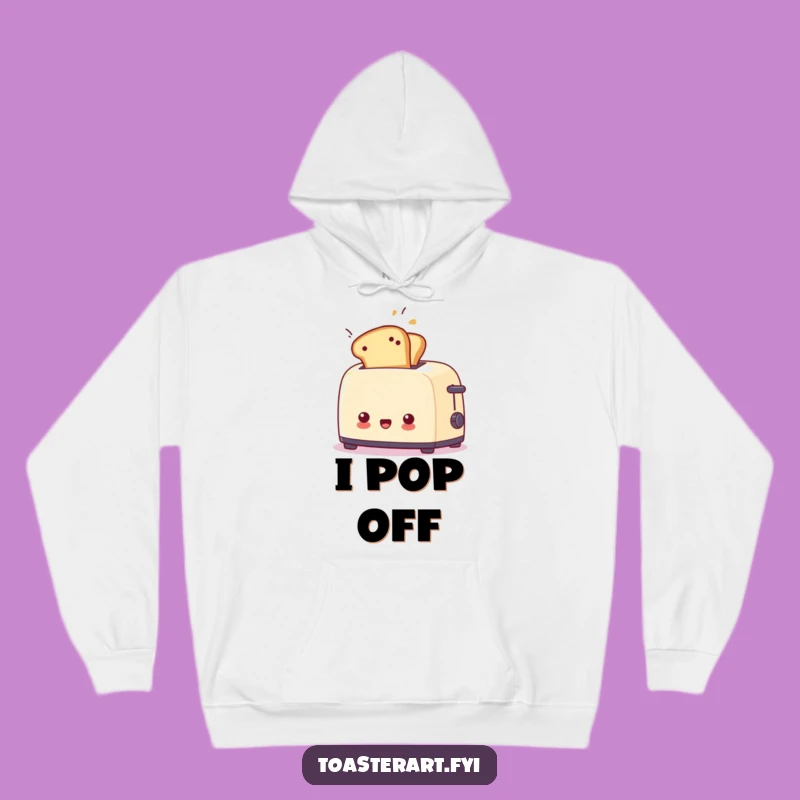 Funny Surprised Toaster Flying Toast Hoodie - Cozy Gag Gift Idea