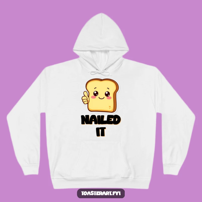Funny Thumbs Up Toast Hoodie: Cozy and Uplifting Gift for Everyday Comfort
