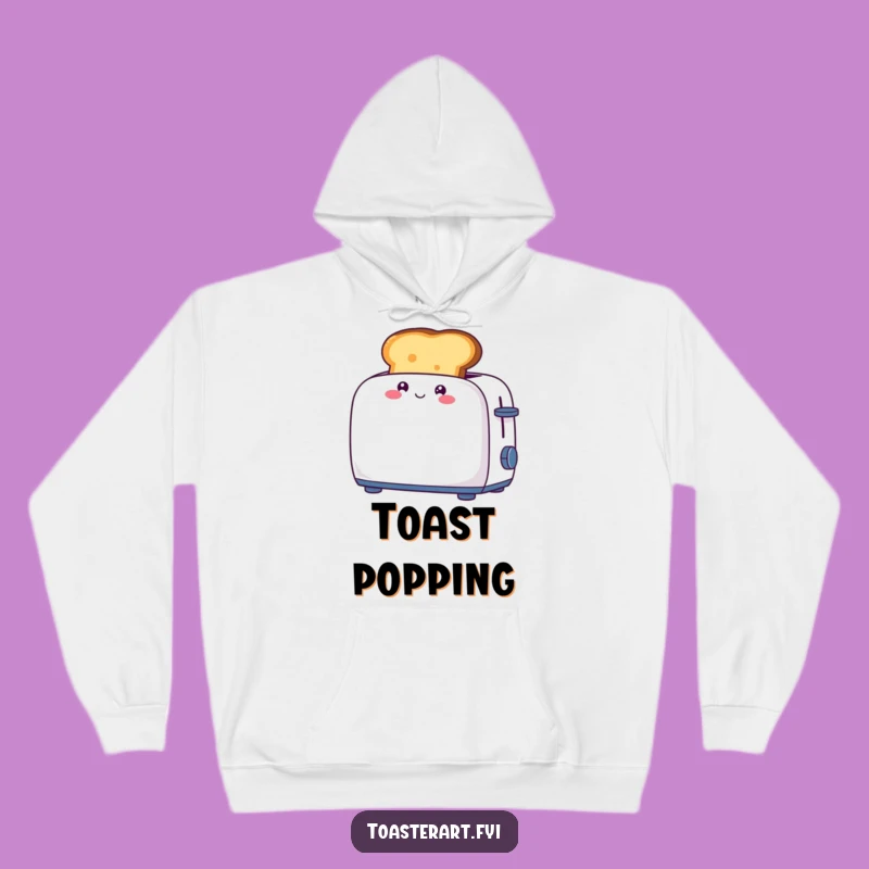 Funny Toast Pop Hoodie: Cozy Giggling Character for Warm Mornings