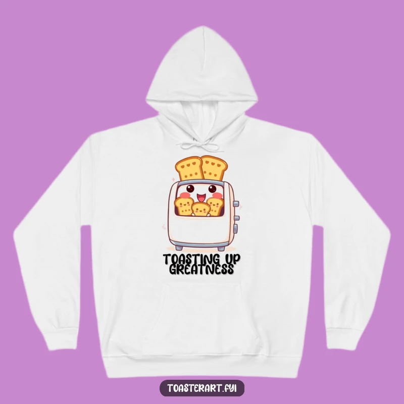 Funny Toaster Character Hoodie - Cozy Humor for Cold Mornings