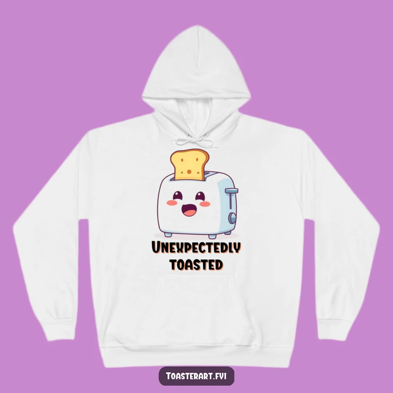 Cozy Funny Surprised Toaster Toast Hoodie: Warm Up with Laughs